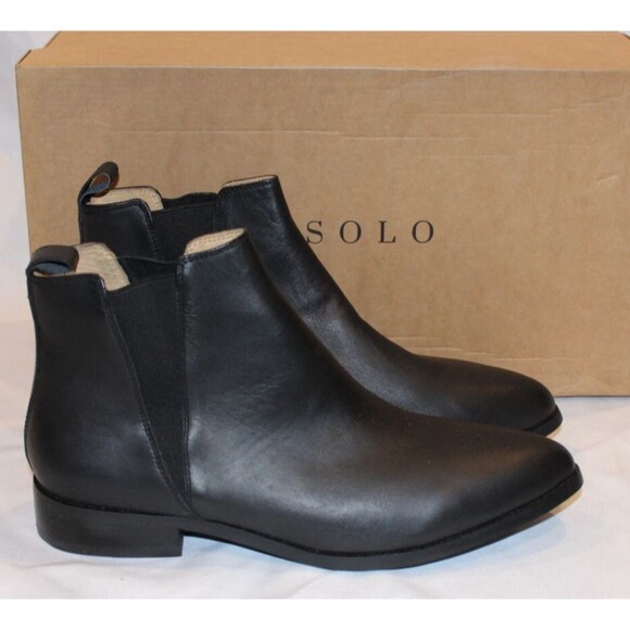 Nisolo Women's Eva Leather Everyday Chelsea Boot Black Rubber‎ NIB $228 - Picture 1 of 7